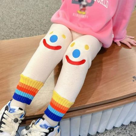 

BULLPIANO 1-7 Years Fleece Leggings Girls Girls Winter Warm Fleece Lined Leggings Kids Thick Velvet Tights Pants