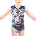 thumbnail image 2 of Maillot de Bain une Pièce pour Filles 3-14 Col en V Maillot Sans Manches, 2 of 5