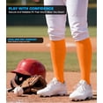 thumbnail image 3 of Exxact Sports Over the Calf Baseball Socks - Athletic Tube Socks for Football, Softball, Hockey, Youth & Adult Sizes (Orange, Medium), 3 of 7