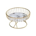 thumbnail image 4 of de alambre de metal, soporte para frutas, contenedor redondo moderno y elegante, frutero resistente para mostrador de cocina, fiestas Blanco negro Macarena canasta de frutas, 4 of 8
