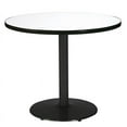 thumbnail image 2 of KFI Studios Mode 2.5' x Round' Dining Table, Crisp Linen, Black Base, 2 of 5