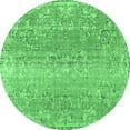 thumbnail image 1 of Ahgly Company Indoor Round Persian Emerald Green Traditional Area Rugs, 4' Round, 1 of 4