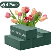 Aovky Floral Foam Blocks, 4 pack Each 8.8” L x 4.1” W x 2.6” H Wet & Dry Green Flower Foam for Fresh and Artificial Flower Arrangements, DIY Crafts, Weddings, Birthdays, Home and Garden Decorations