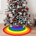 thumbnail image 1 of Falda de árbol de Navidad IDNUYIA con forma de arcoíris, 48 cm de diámetro, 1 of 7