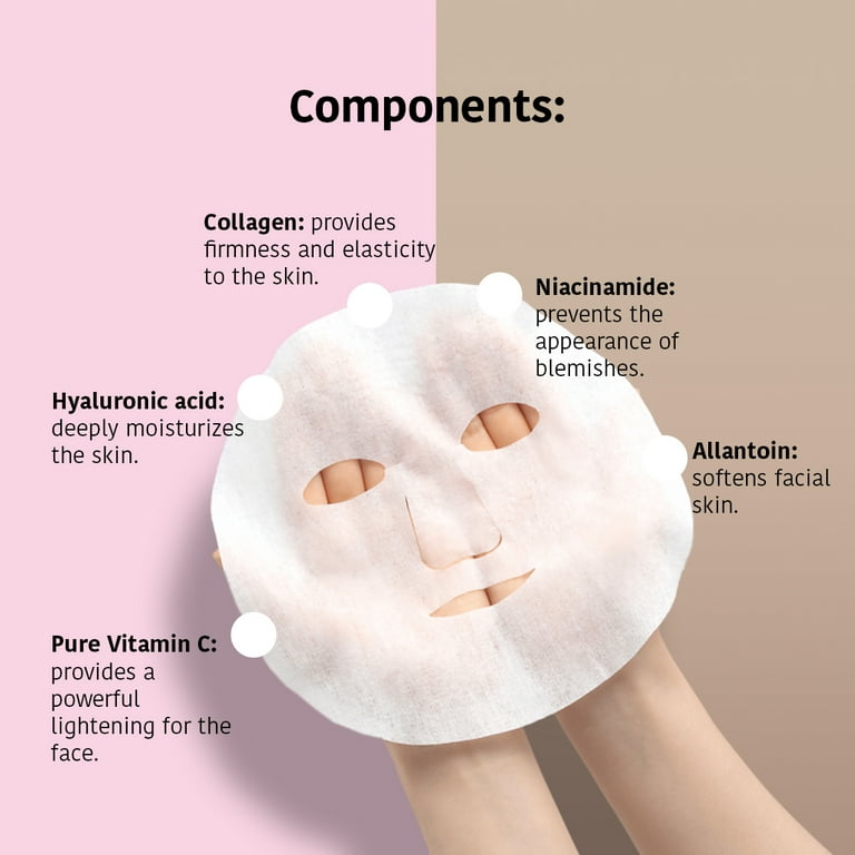 NOEVIR FACIAL SHEET MASK 18枚 Iroha Nature, Collagen Skin Care Sheet Mask (1 Piece