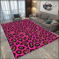thumbnail image 2 of 1PC Pink Leopard Pattern Area Rug Local Rug, Lightweight Washable Easy-to-Tidy Carpet Mat Festival Gift, Suitable for Living Room, Bedroom, Dining Room, Bathroom, Office, Room Accessones, 2 of 8