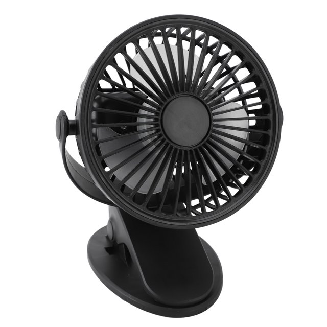 Clip Ajustable en el Ventilador, 360 Grados de 3 Engranajes Silenciosos Ventilador de Escrito de Escrito Portátil Portable Para Acamp A Casa, Soporta, Viento