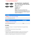 thumbnail image 2 of Rear Brake Pad Set - Compatible with 2010 - 2013 Mercedes-Benz S550 Base 2011 2012, 2 of 2