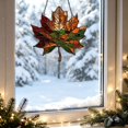 thumbnail image 6 of Clearance Under $1, 1 Pcs Maple Leaf Hanging Ornament, Stained-Glass Style Acrylic Suncatcher, Autumn Fall Window Wall Decor for Thanksgiving Home Decoration, 10*10cm(B), 6 of 6
