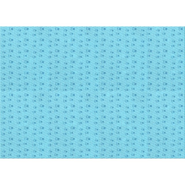 Ahgly Company Machine Washable Indoor Rectangle Transitional Bright Turquoise Blue Area Rugs, 3' x 5'
