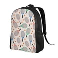 thumbnail image 2 of Disketp Cute Tennis Racket Mochila Unisex de Apertura Lateral Completa, Mochila para Laptop para Escuela, Trabajo y Viajes, 2 of 8