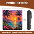 thumbnail image 2 of Mahjong Mat 31.5" x 31.5" Tropical Sunset Vibrant Sky Palm Trees Ocean View Non-Slip Noise Reduction American Mahjong Tiles Table Cover for Dominoes Poker Card Board Games Gift, 2 of 8