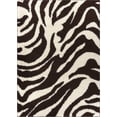 thumbnail image 2 of Well Woven Madison Shag Safari Zebra Animal Print Brown 5' x 7'2" Thick Area Rug, 2 of 6