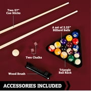 7 ft. Edgewood Drop Pocket Pool Table, Billiard Table with Accessories by Barrington Billiards