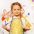 thumbnail image 3 of Yellow Dog Paw Footprint Kids Aprons for Girls and Boys,Adjustable Neck Strap Toddler Aprons for Kids Cooking Baking, 3 of 7