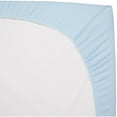 thumbnail image 5 of American Baby Company 2 Pack 100% Natural Cotton Fitted Mini Crib Sheets 38" x 24" - Soft & Breathable Small Nesting Portable Sheets, Fits Pack N Play Mattresses, Blue, for Boys & Girls, 5 of 6