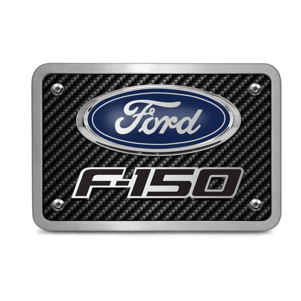 Ford F150 3D Logo Carbon Fiber Texture Billet Aluminum 2 inch Tow