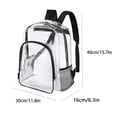 thumbnail image 4 of Tuvgenk Clear Backpack Stadium Approved Heavy Duty Stadium Backpack PVC Multi Pocket Easy Clean Travel Bag for Outdoor Sports Concert, 4 of 5
