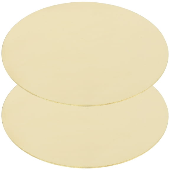 2 Pcs Crafts Brass Disc Plates for DIY Copper Model