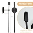 thumbnail image 3 of Modern Black Wall Candle Sconces Set, 23 Inch Long Candle Holders for Home Decor, Bedroom Living Room Dining Room, Metal Mounted Sconce, 3 of 6
