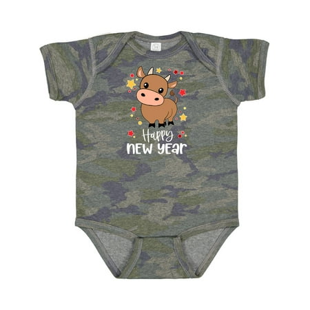 

Inktastic Happy New Year Cute Ox Gift Baby Boy or Baby Girl Bodysuit