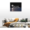 thumbnail image 4 of Give It to God and Go to Sleep Sign Canvas Wall Art Quiet Sea Moon Pictures for Bedroom Wall Decor Christian Religious Inspirational Painting Print Artworks Home Decor Framed for Living Room 16"x12", 4 of 7