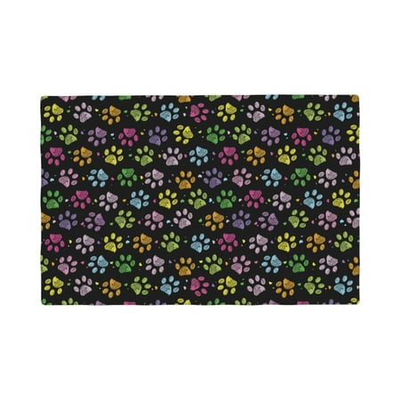 

Placemats Set of 4 / 6 Colorful Paw Placemats for Dining Table Indoor/Outdoors Heat Resistant Washable Placemats 18 x 12