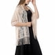thumbnail image 5 of Guardurnaity Mantón de tela para mujer, portátil, reutilizable, lavable, encaje decorativo, transpirable, elegante, para oficina, baile, niñas, Beige 2piezas, 5 of 6