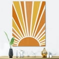 thumbnail image 1 of Designart Minimalist Bright Shining Orange Sun Rays II Canvas Wall Art, 1 of 4