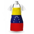 thumbnail image 3 of Venezuela Apron, Basic Colorful Map with 8 Stars Country Representation, Unisex Kitchen Bib with Adjustable Neck for Cooking Gardening, Adult Size, Yellow Indigo, by Ambesonne, 3 of 4