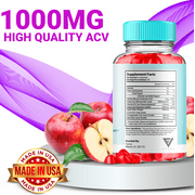 Keto Genesis Keto + ACV 1000mg Gummies Vitamin B12 Vitamin B6 Advanced Gut Health Digestion Support (60 Gummies)