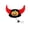 A,#008, variant on Halloween Pet Mini Top Hat with Adjustable Drawstring, Devil Horn & Bat Wing Pumpkin Hat Costume Accessories for Small Medium Dogs Cats