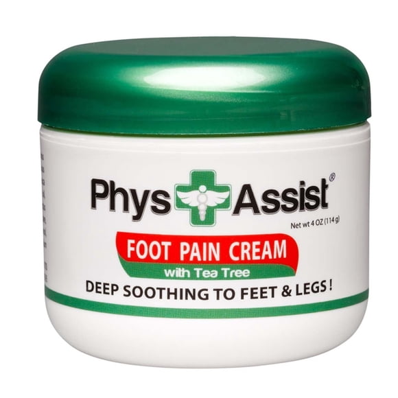 PhysAssist Crema Calmante para Pies y Piernas. Tarro de 4 onzas