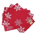 thumbnail image 4 of Fennco Styles Holiday Embroidered Snowflake Placemats 13" W x 19" L, Set of 4 - Red Festive Table Mats for Home Décor, Banquet, Family Gathering, Christmas and Special Occasion, 4 of 6