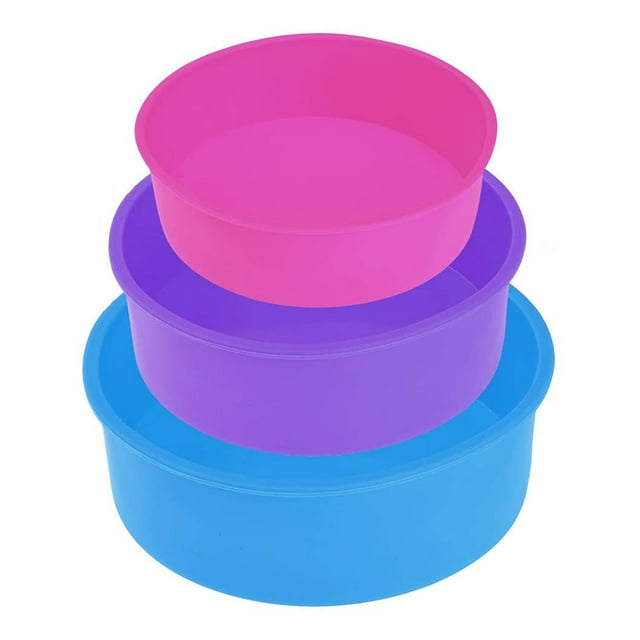 Molde de silicona para hornear pasteles, bandeja redonda para hornear pasteles de varios tamaños, bandeja redonda de silicona para hornear pasteles sin BPA