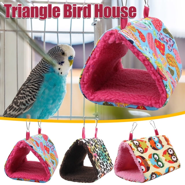 Fiudx Casita para Pájaros de Invierno, Cabaña Colgante de Lana Suave, Cómoda Tienda de Campaña para Dormir, Fácil de Transportar con Ganchos Dobles, Hogar Acogedor Que Alivia El Estrés, Apta para Lor
