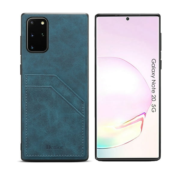Allytech Galaxy Note 20 Ultra Case with Cards Holders, PU Leather Slim Fit Drop Protection Shockproof Wireless Charing Support Bumper Defender Back Cover Case for Samsung Galaxy Note 20 Ultra,Blue