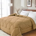 thumbnail image 6 of Bestier Queen Duvet Insert Comforter | Plant‑Based Sorona Fill Bedding Alternative to Down | Sofft Fluffy Hypoallergenic Skin-Friendly for All Season, Machine Washable, Mocha/Caramel (90x90 inches), 6 of 10