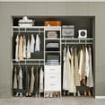thumbnail image 6 of 8Ft White Walk-In Closet System - Adjustable Shelves & Garment Racks, 1000Lb Capacity, 6 of 12