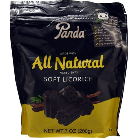 - Panda, All Natural Soft Licorice, 7 Oz