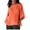 X1_Orange, variant on Women's 3/4 Sleeve Top Flowy Casual Summer Boho Floral Loose Cute Plus Size Pleated Blouse Shirts by Yigetop Dark Gray L