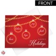 thumbnail image 5 of 2026 Happy Holidays – Love, Faith, Hope, Joy, Believe Elegant Red and Gold for Christmas and New Year Greetings, Invitations and Thank You Cards | 4.25 x 5.5 (A2 Size) | 25 Cards and 25 Envelopes, 5 of 8