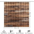 thumbnail image 2 of Wood Wall Shower Curtain Waterproof Bathroom Curtain Set with Hooks Home Decor Bathroom Curtains 4pcs, 2 of 6