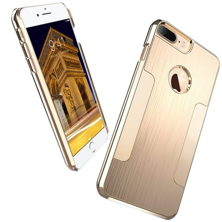 iPhone 7 Plus Case, ULAK Luxury Aluminum Chrome Coating Hybrid Hard Case Cover With PC Bumper for iPhone 7 Plus 5.5 (Best Aluminum Pc Case)