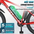 thumbnail image 3 of 26" 4.0 Fat Tire Electric Bike for Adults, Peak 749W Motor, 48V 18Ah Battery, Lightweight Aluminum Alloy Frame, Max 19.8Mph Electric Mountain Bike Beach Snow Ebike for Men UL2849 Certified, 3 of 9