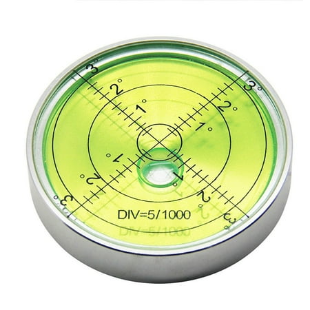 

1pc Metal Horizontal Bubble High Precision Level Bubble Round Level 60×12mm