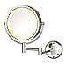 thumbnail image 3 of JERDON Wall-Mounted Makeup Mirror with LED Lighting - Direct Wire Lighted Makeup Mirror with 8X Magnification & Chrome Finish Wall Mount - Model HL75CD, 3 of 4