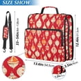 thumbnail image 2 of FORMRS Zipper Binder with Shoulder Strap 2-inch Ring 500 Sheet Capacity File Bag, Orange Christmas Ornaments Pattern, 2 of 5