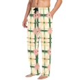 thumbnail image 2 of FORMRS Mens Pajama Pants with Pockets Sleepwear Lounge Bottoms Sizes S-2XL, Retro Green Stars, 2 of 7