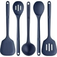 thumbnail image 1 of Silicone Kitchen Cooking Utensil Set: U-Taste 446°F Heat Resistant 13.6in Long Kitchen Gadgets, BPA Free Non Stick Rubber Cook Accessories For Stir Frying, Serving, Mixing (5 Pieces, Midnight Blue), 1 of 9